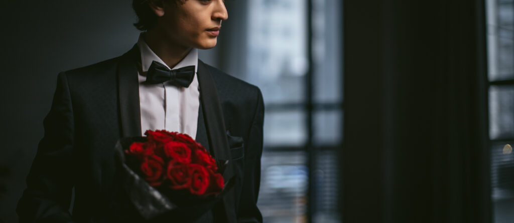 12本のバラのサイズイメージ