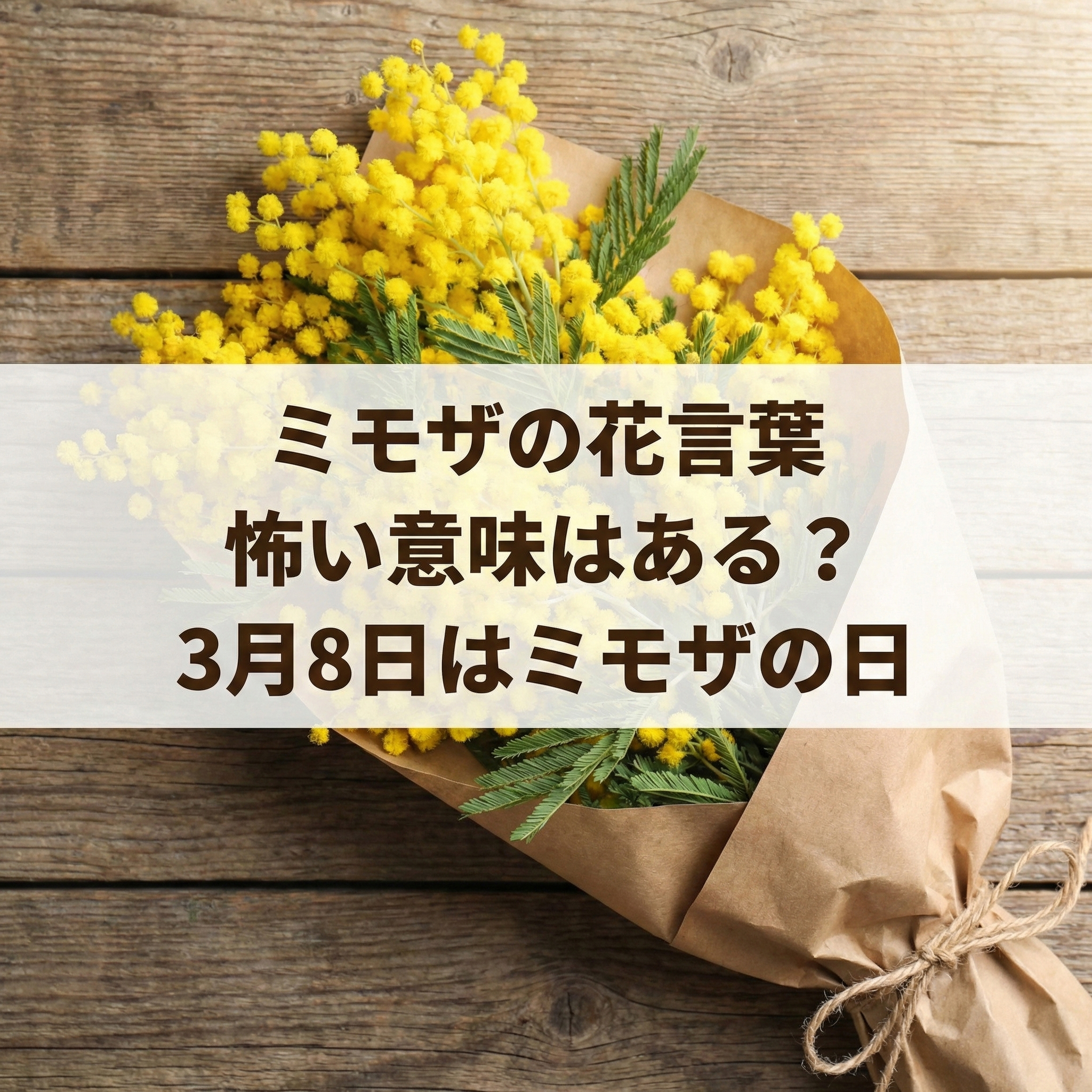 ミモザの花言葉と3月8日「ミモザの日」｜怖い意味やプレゼントに 