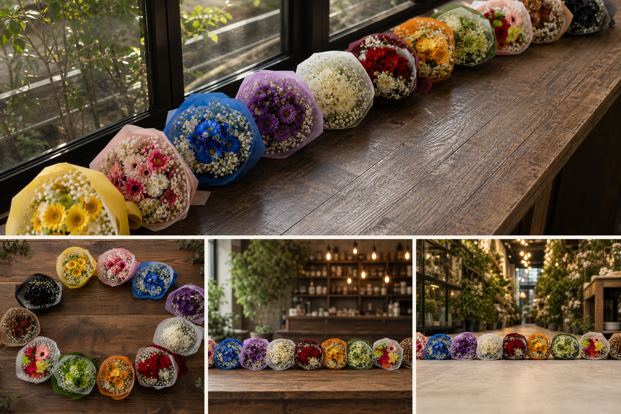 Signature Color Bouquet 全11色のカラーバリエーション
