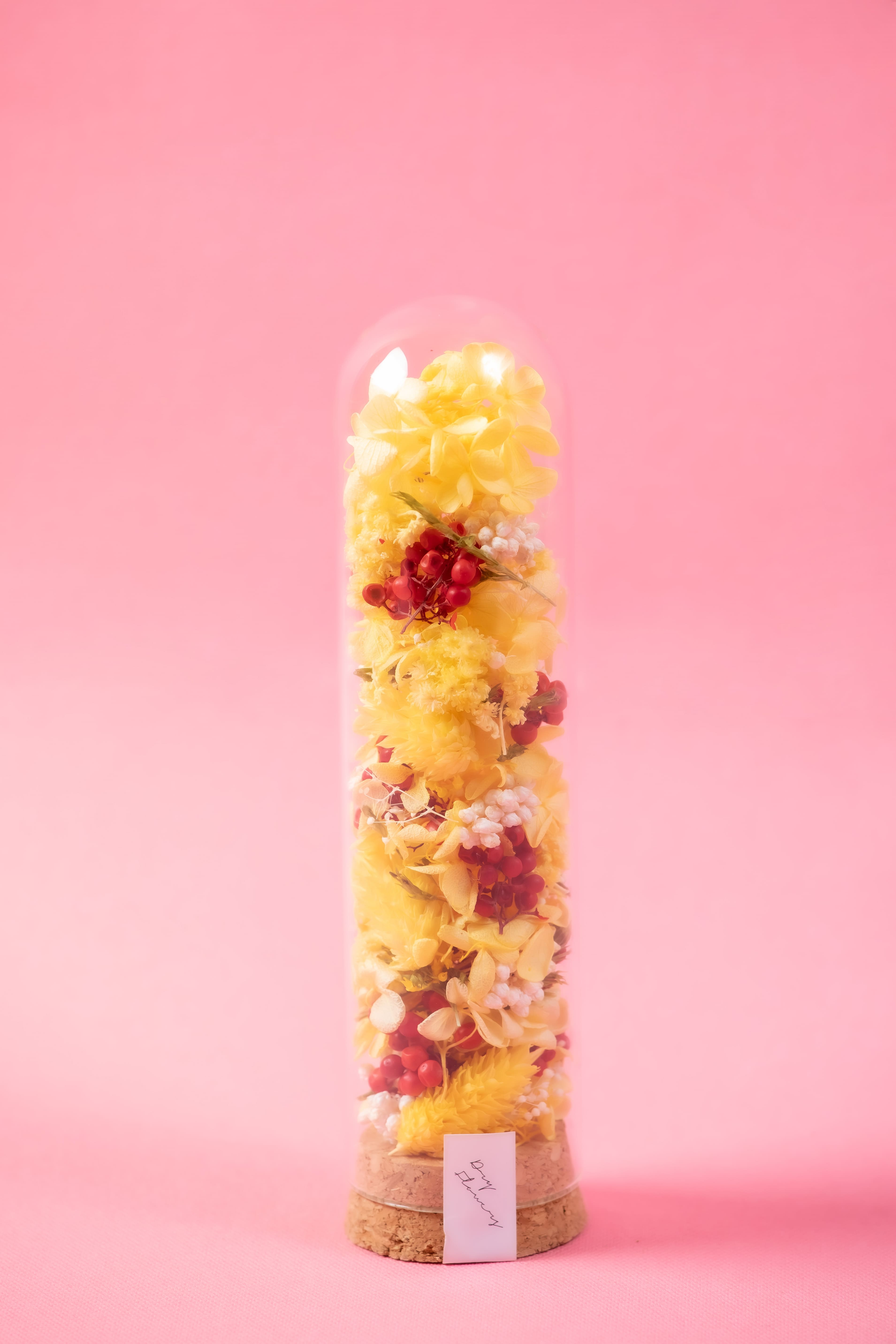 【母の日2026】コルクシリンダー ブーレアレンジ イエロー