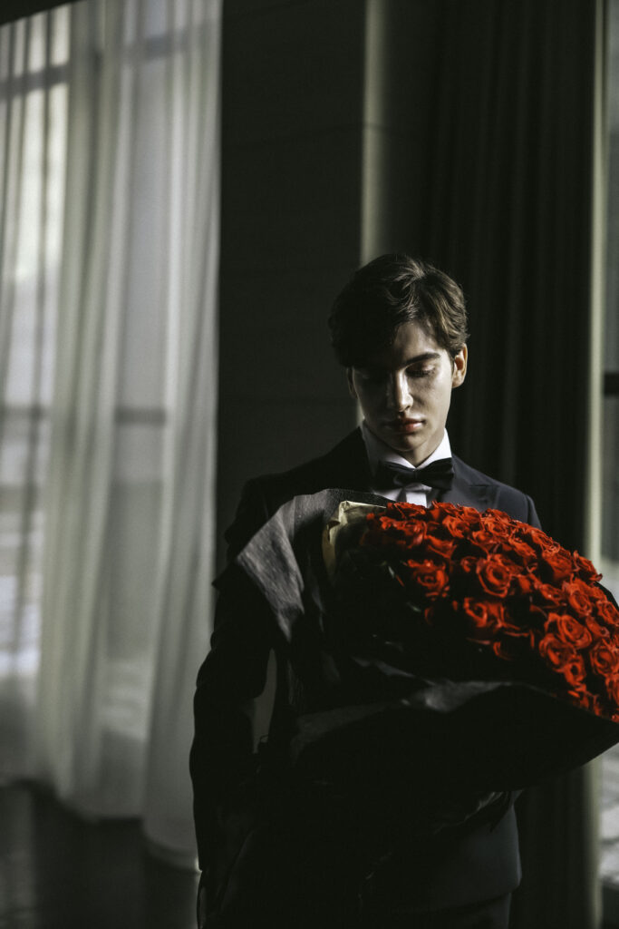 108本のバラのサイズイメージ